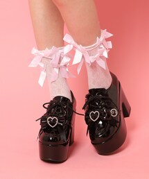 夢見るシリーズ厚底ハート付きパンプス