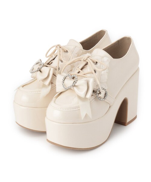cs T&P(シーエスティーアンドピー)の「夢見るシリーズ厚底ハート付きパンプス(パンプス・レディース・ホワイト系2/ブラック系1/レッド系3・S/LL/L/M)」の13枚目の写真