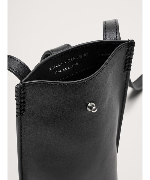 Banana Republic（バナナリパブリック）の「◆イタリアンレザー クロスボディポーチ（ショルダーバッグ・レディース・ブラウン/ブラック・ONE SIZE）」の4枚目の写真