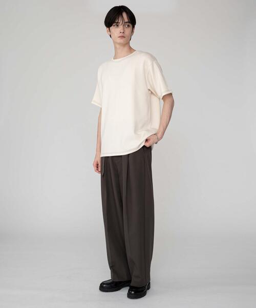 BROWNY(ブラウニー)の「BROWNY/カラーステッチT(Tシャツ/カットソー・メンズ・チャコールグレー/オフホワイト・MEDIUM/LARGE)」の12枚目の写真