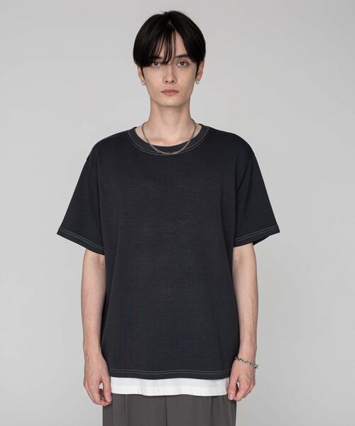 BROWNY(ブラウニー)の「BROWNY/カラーステッチT(Tシャツ/カットソー・メンズ・チャコールグレー/オフホワイト・MEDIUM/LARGE)」の14枚目の写真