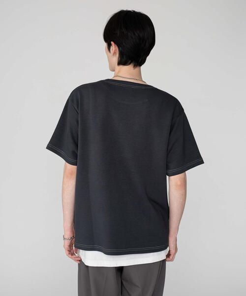 BROWNY(ブラウニー)の「BROWNY/カラーステッチT(Tシャツ/カットソー・メンズ・チャコールグレー/オフホワイト・MEDIUM/LARGE)」の16枚目の写真