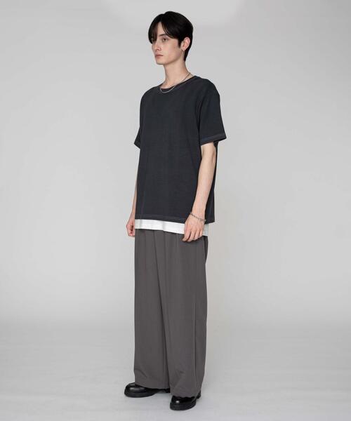BROWNY(ブラウニー)の「BROWNY/カラーステッチT(Tシャツ/カットソー・メンズ・チャコールグレー/オフホワイト・MEDIUM/LARGE)」の17枚目の写真