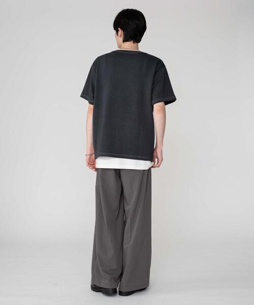 BROWNY(ブラウニー)の「BROWNY/カラーステッチT(Tシャツ/カットソー・メンズ・チャコールグレー/オフホワイト・MEDIUM/LARGE)」の18枚目の写真
