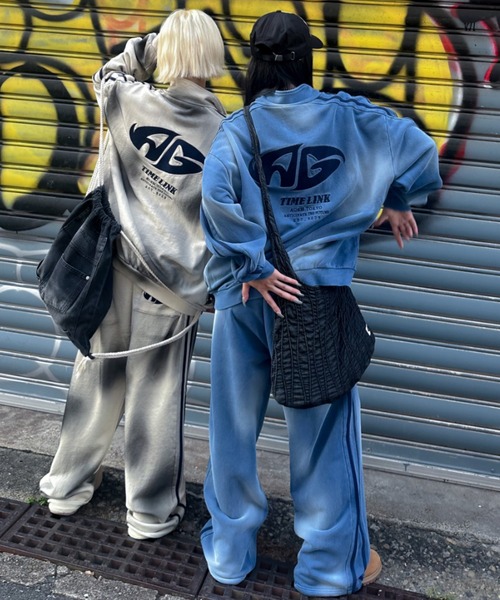 A'GEM/9 × .kom 『A'gem/エージェム』 ライン加工スウェットジャケット