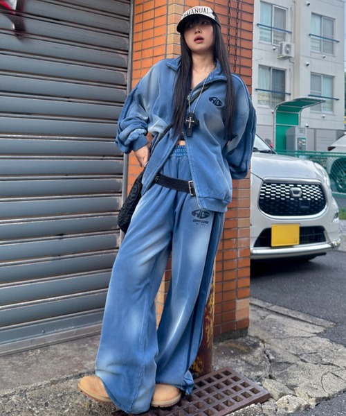 A'GEM/9 × .kom 『A'gem/エージェム』 ライン加工スウェットジャケット