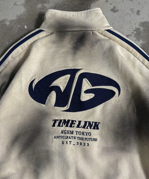 A'GEM/9 × .kom 『A'gem/エージェム』 ライン加工スウェットジャケット