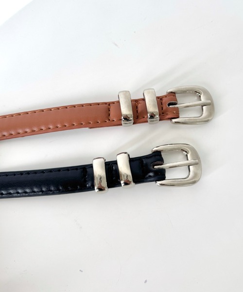 LOVALOT（ラバロット）の「シンプルフェイクレザーベルト（ベルト・レディース・ブラウン/ブラック・FREE）」の12枚目の写真