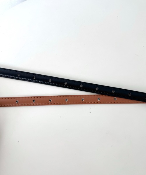 LOVALOT（ラバロット）の「シンプルフェイクレザーベルト（ベルト・レディース・ブラウン/ブラック・FREE）」の14枚目の写真