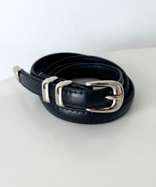 LOVALOT（ラバロット）の「シンプルフェイクレザーベルト（ベルト・レディース・ブラウン/ブラック・FREE）」の10枚目の写真