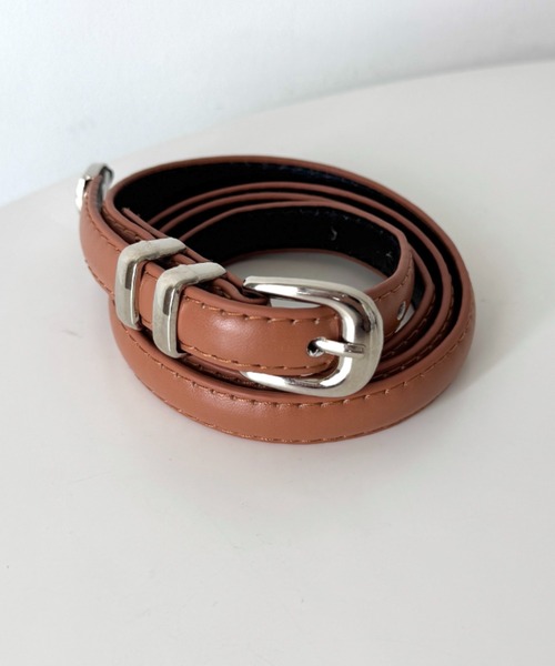 LOVALOT（ラバロット）の「シンプルフェイクレザーベルト（ベルト・レディース・ブラウン/ブラック・FREE）」の15枚目の写真
