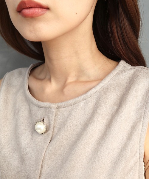 CECIL McBEE（セシルマクビー）の「スエードポンチベストセットアップ（ワンピース・レディース・ライトベージュ/ブラック・LARGE/MEDIUM）」の5枚目の写真