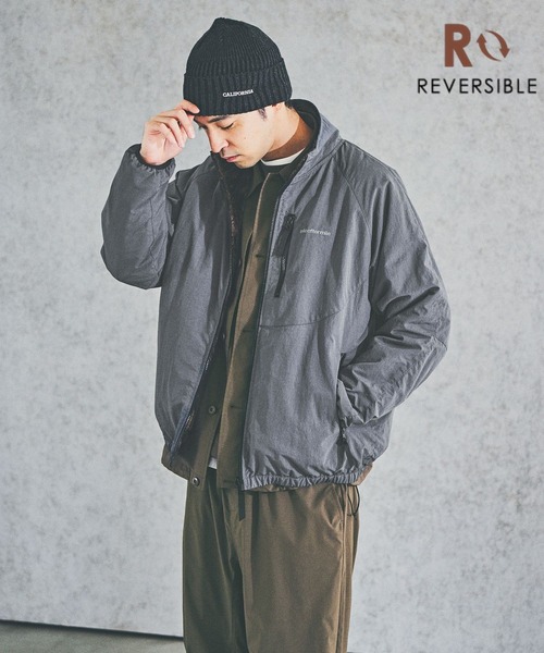 BAYFLOW（ベイフロー）の「ナイロンボアリバーシブルスタンドブルゾン（ブルゾン・メンズ・ターコイズブルー/グレー/ブラック・LARGE/MEDIUM）」の2枚目の写真