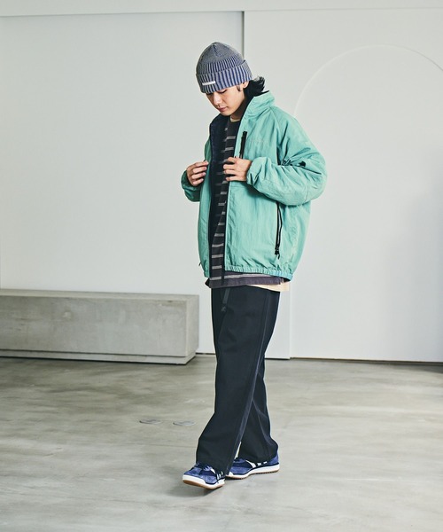 BAYFLOW（ベイフロー）の「ナイロンボアリバーシブルスタンドブルゾン（ブルゾン・メンズ・ターコイズブルー/グレー/ブラック・LARGE/MEDIUM）」の6枚目の写真