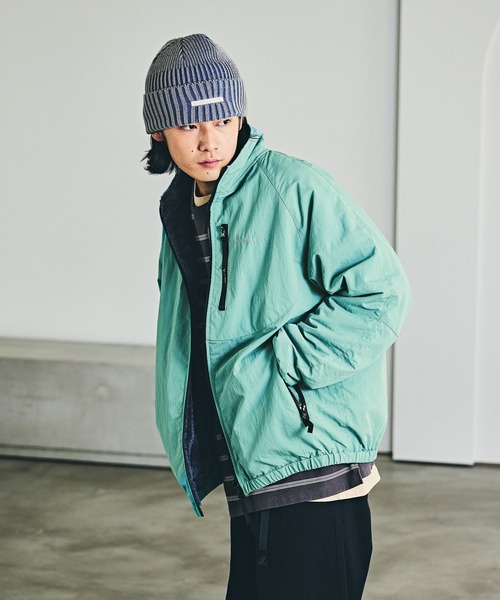 BAYFLOW（ベイフロー）の「ナイロンボアリバーシブルスタンドブルゾン（ブルゾン・メンズ・ターコイズブルー/グレー/ブラック・LARGE/MEDIUM）」の7枚目の写真