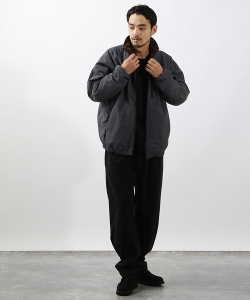 BAYFLOW（ベイフロー）の「ナイロンボアリバーシブルスタンドブルゾン（ブルゾン・メンズ・ターコイズブルー/グレー/ブラック・LARGE/MEDIUM）」の12枚目の写真