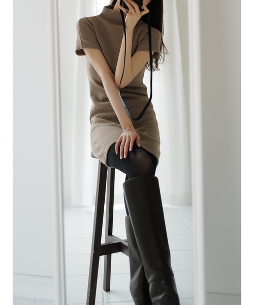 【新品未使用】maison celon high neck mini dress high neck mini dress（ドレス）｜celon（セロン）の