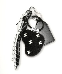 crossi（クロッシー）の「ボアハートロープストラップチャーム ハート バッグチャーム ファー（チャーム）」