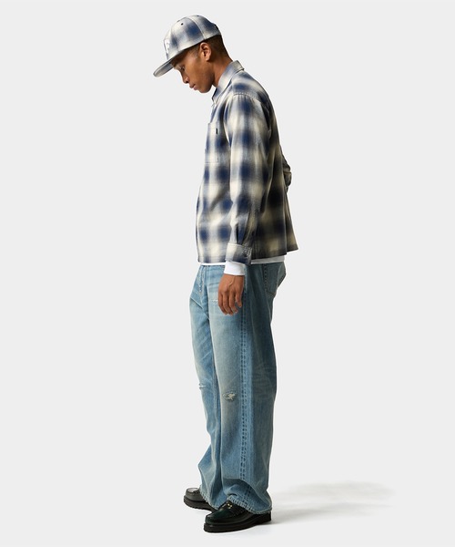 HUF(ハフ)の「OMBRE ZIP LS SHIRT(シャツ/ブラウス・メンズ・ブラック/ネイビー・XXL/XL/L/M/S)」の9枚目の写真