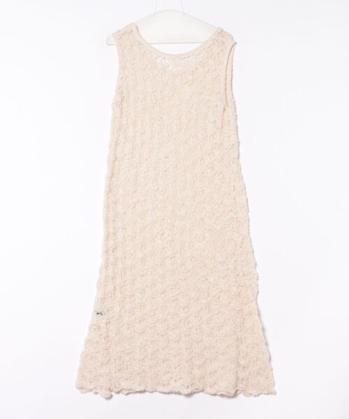 Three Four Time（ｽﾘｰﾌｫｰﾀｲﾑ）の「透かし編みノースリーブワンピース（ワンピース・レディース・オフホワイト・FREE）」の2枚目の写真
