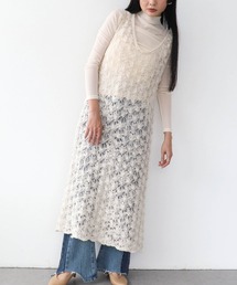 Three Four Time | 透かし編みノースリーブワンピース(ワンピース)