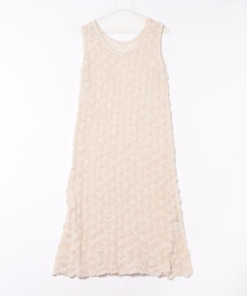 Three Four Time（ｽﾘｰﾌｫｰﾀｲﾑ）の「透かし編みノースリーブワンピース（ワンピース・レディース・オフホワイト・FREE）」の9枚目の写真