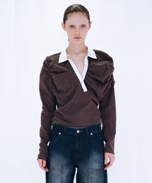 VIAVANDA（ヴィアヴァンダ）の「ASYMMETRIC POLO SHIRT（ポロシャツ）」