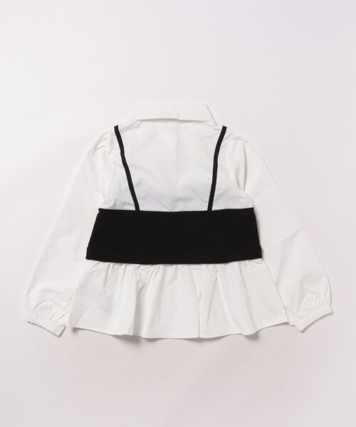 coca(coca)(コカ)の「キッズ ビスチェドッキングシャツ(シャツ/ブラウス・キッズ・ホワイト・150/140/130/120)」の10枚目の写真