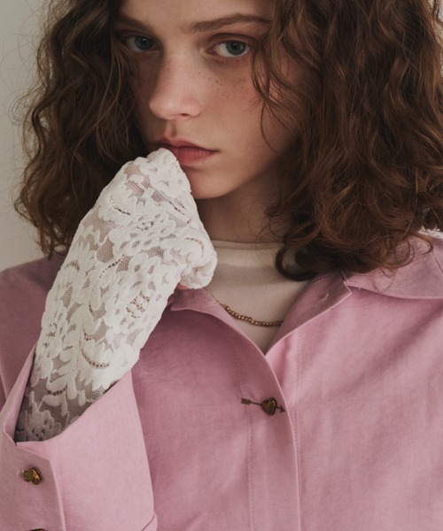 Unitage（ユニテージ）の「キューピットシャツ（シャツ/ブラウス・レディース・ブラウン/ピンク/アイボリー・FREE）」の12枚目の写真