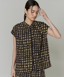 INED | デフォルメチェックプリントブラウス【セットアップ対応】(シャツ/ブラウス)