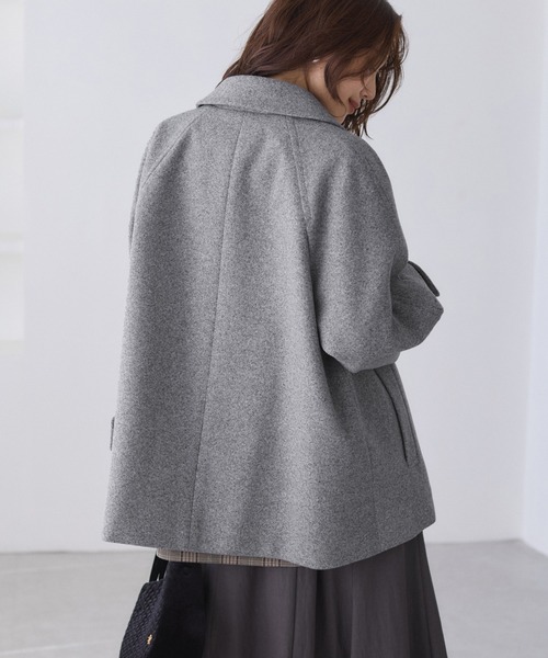 ROPE' PICNIC（ロペピクニック）の「ジャージーメルトンシリーズ 金ボタンミドル丈コート/リンクコーデ（その他アウター・レディース・ブラウン系その他2/ベージュ/ライトグレー/ネイビー・FREE）」の11枚目の写真