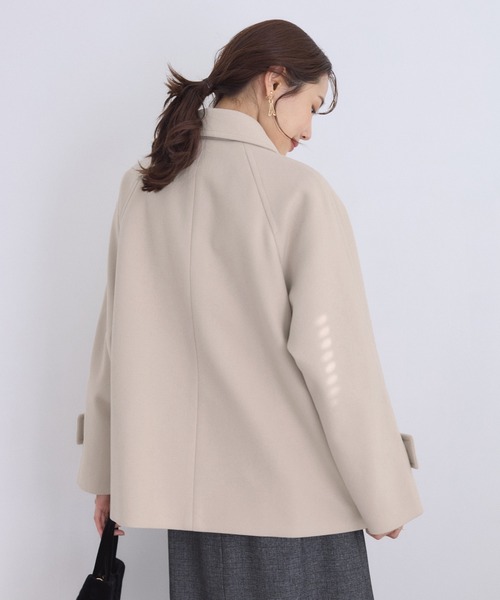 ROPE' PICNIC（ロペピクニック）の「ジャージーメルトンシリーズ 金ボタンミドル丈コート/リンクコーデ（その他アウター・レディース・ブラウン系その他2/ベージュ/ライトグレー/ネイビー・FREE）」の16枚目の写真