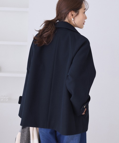 ROPE' PICNIC（ロペピクニック）の「ジャージーメルトンシリーズ 金ボタンミドル丈コート/リンクコーデ（その他アウター・レディース・ブラウン系その他2/ベージュ/ライトグレー/ネイビー・FREE）」の21枚目の写真