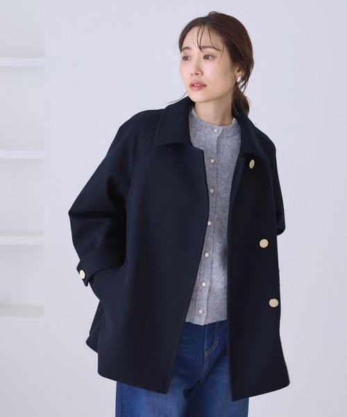 ぴっぴ❤︎【極美品】ROPE ロペ 2wayメルトン Aライン ミドルコート ぴっぴ❤︎様専用【極美品】ROPE ロペ 2wayメルトン Aライン