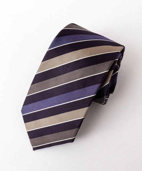 NOLLEY’S（ノーリーズ）の「CANEPA スリーカラーストライプネクタイ 25AWコレクション（ネクタイ・メンズ・ブルー系その他6・FREE）」の2枚目の写真