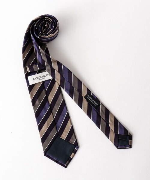 NOLLEY’S（ノーリーズ）の「CANEPA スリーカラーストライプネクタイ 25AWコレクション（ネクタイ・メンズ・ブルー系その他6・FREE）」の4枚目の写真