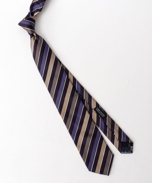 NOLLEY’S（ノーリーズ）の「CANEPA スリーカラーストライプネクタイ 25AWコレクション（ネクタイ・メンズ・ブルー系その他6・FREE）」の9枚目の写真