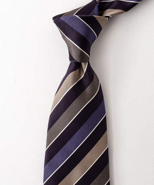 NOLLEY’S（ノーリーズ）の「CANEPA スリーカラーストライプネクタイ 25AWコレクション（ネクタイ・メンズ・ブルー系その他6・FREE）」の12枚目の写真