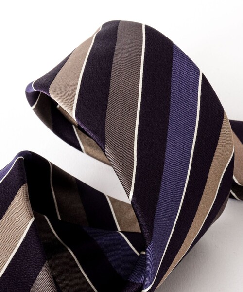 NOLLEY’S（ノーリーズ）の「CANEPA スリーカラーストライプネクタイ 25AWコレクション（ネクタイ・メンズ・ブルー系その他6・FREE）」の14枚目の写真