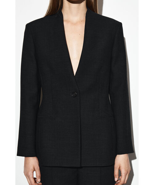 【美品】COS ノーカラージャケット ウエストノーカラーブレザー（ノーカラージャケット）｜COS（コス）の