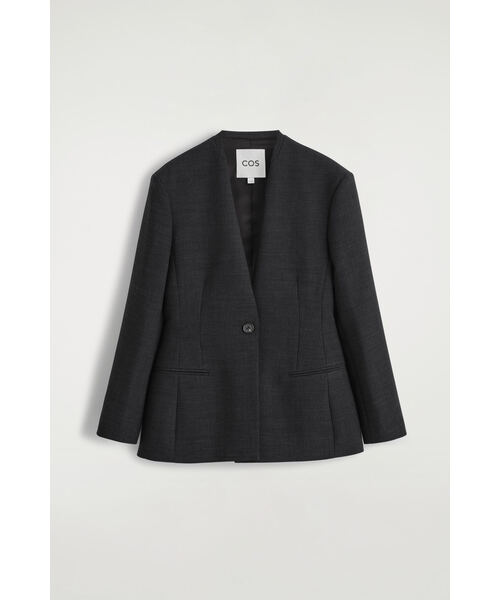セール】ウエストノーカラーブレザー（ノーカラージャケット）｜COS