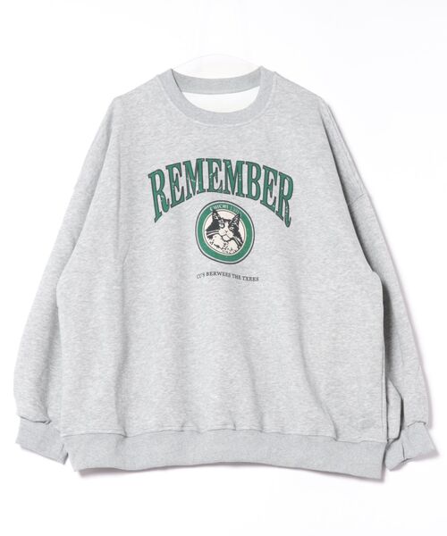 SpRay(スプレイ)の「ネコカレッジスウェット(スウェット・レディース・オートミール/グレー/チャコールグレー/ブラック・FREE)」の3枚目の写真