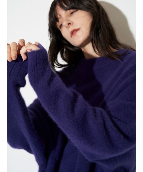 フォックスウールアシンメトリーニット（ニット/セーター）｜ELENDEEK