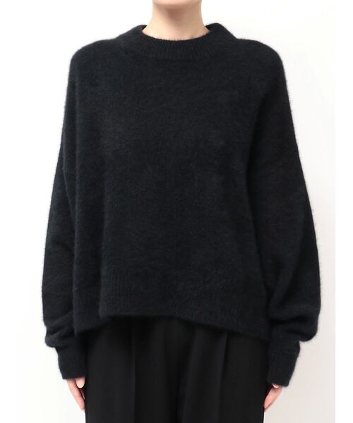 ELENDEEK（エレンディーク）の「フォックスウールアシンメトリーニット（ニット/セーター・レディース・ブラック/パープル/イエロー/アイボリー/モカ・FREE）」の20枚目の写真