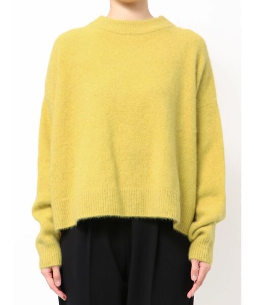 ELENDEEK（エレンディーク）の「フォックスウールアシンメトリーニット（ニット/セーター・レディース・ブラック/パープル/イエロー/アイボリー/モカ・FREE）」の21枚目の写真