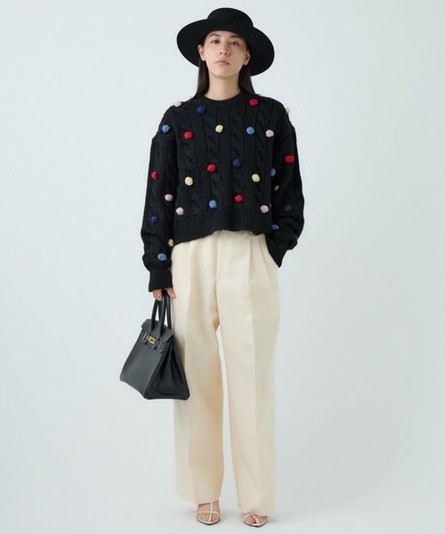 Chaos（カオス）の「Chaos(カオス)/ポップコーンニット（ニット/セーター・レディース・ブラック・FREE）」の3枚目の写真