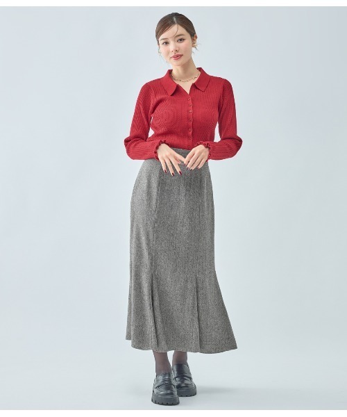 PEACH JOHN（ピーチジョン）の「ツイードマーメイドスカート（スカート・レディース・ブラック/グレー・SMALL/MEDIUM）」の10枚目の写真