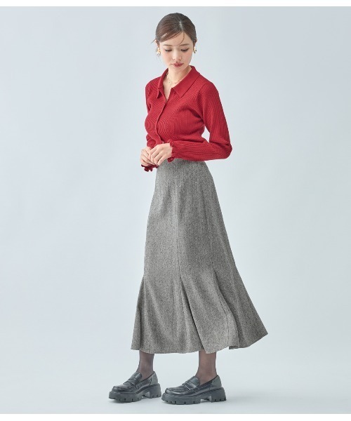 PEACH JOHN（ピーチジョン）の「ツイードマーメイドスカート（スカート・レディース・ブラック/グレー・SMALL/MEDIUM）」の11枚目の写真