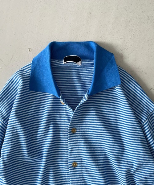 PHINGERIN（フィンガリン）の「PHINGERIN Stripe knit shirt（シャツ/ブラウス・メンズ・ブルー/レッド・LARGE）」の2枚目の写真