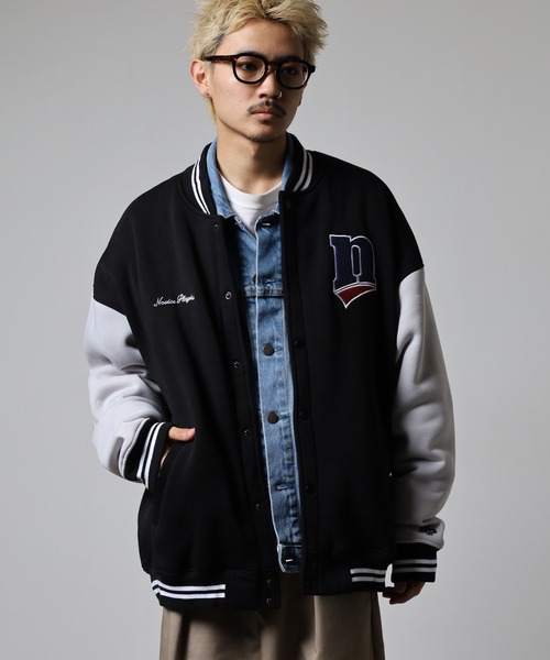 【希少・USA製】Union Line スタジャン セール】ヘビーウエイト 裏起毛 ユニフォーム スタジャン（スタジャン